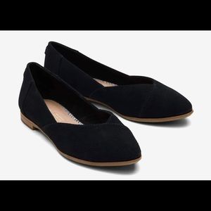 Tom’s Jutti Neat Black Suede Flats